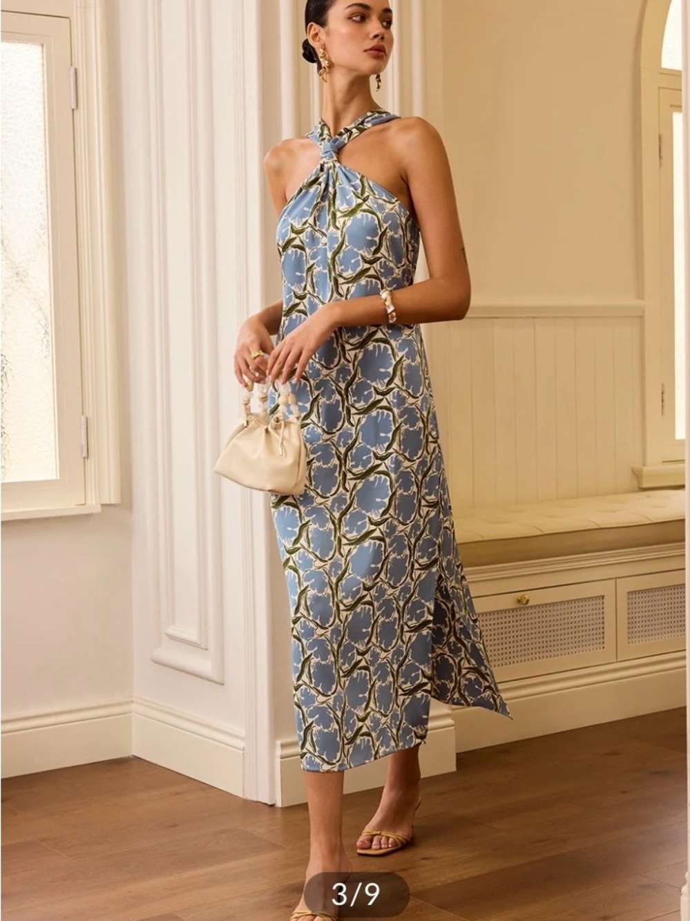 Commense Halter Floral Print Midi Dress - Picture 3 of 10